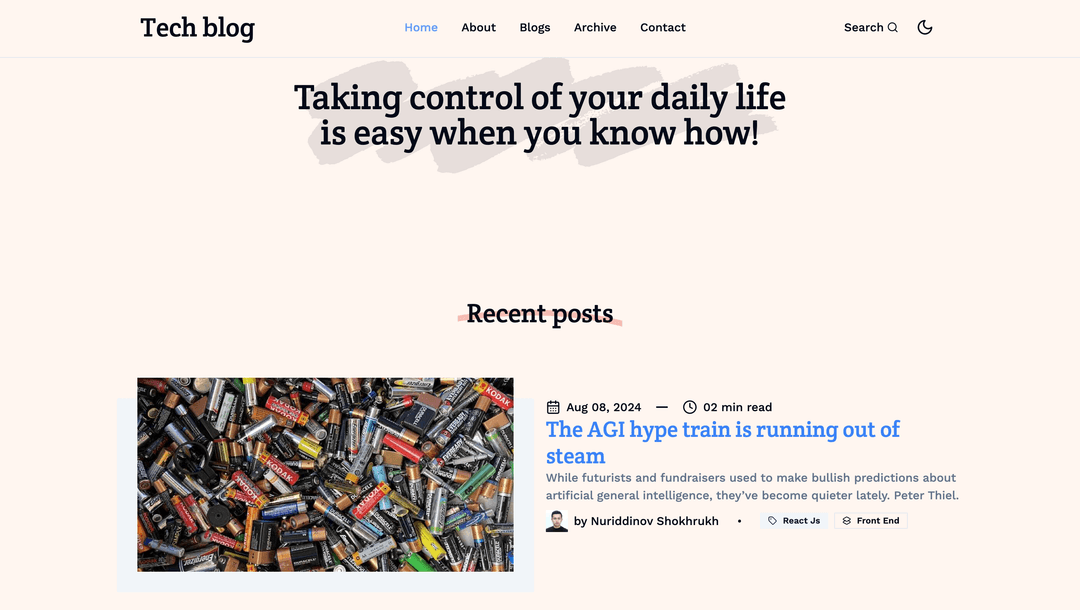 Tech blog